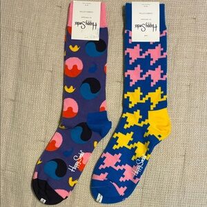 Happy Socks Multicolor Abstract and Houndstooth Socks